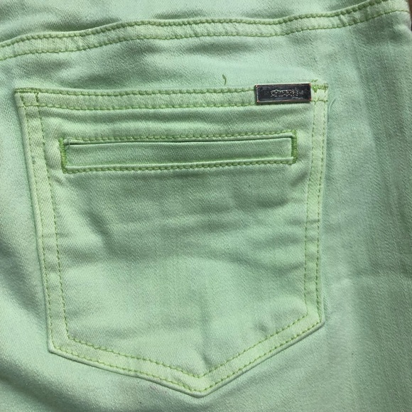 Chico’s So Slimming Lime Green Jeans Cropped Jean Denim - Picture 5 of 9